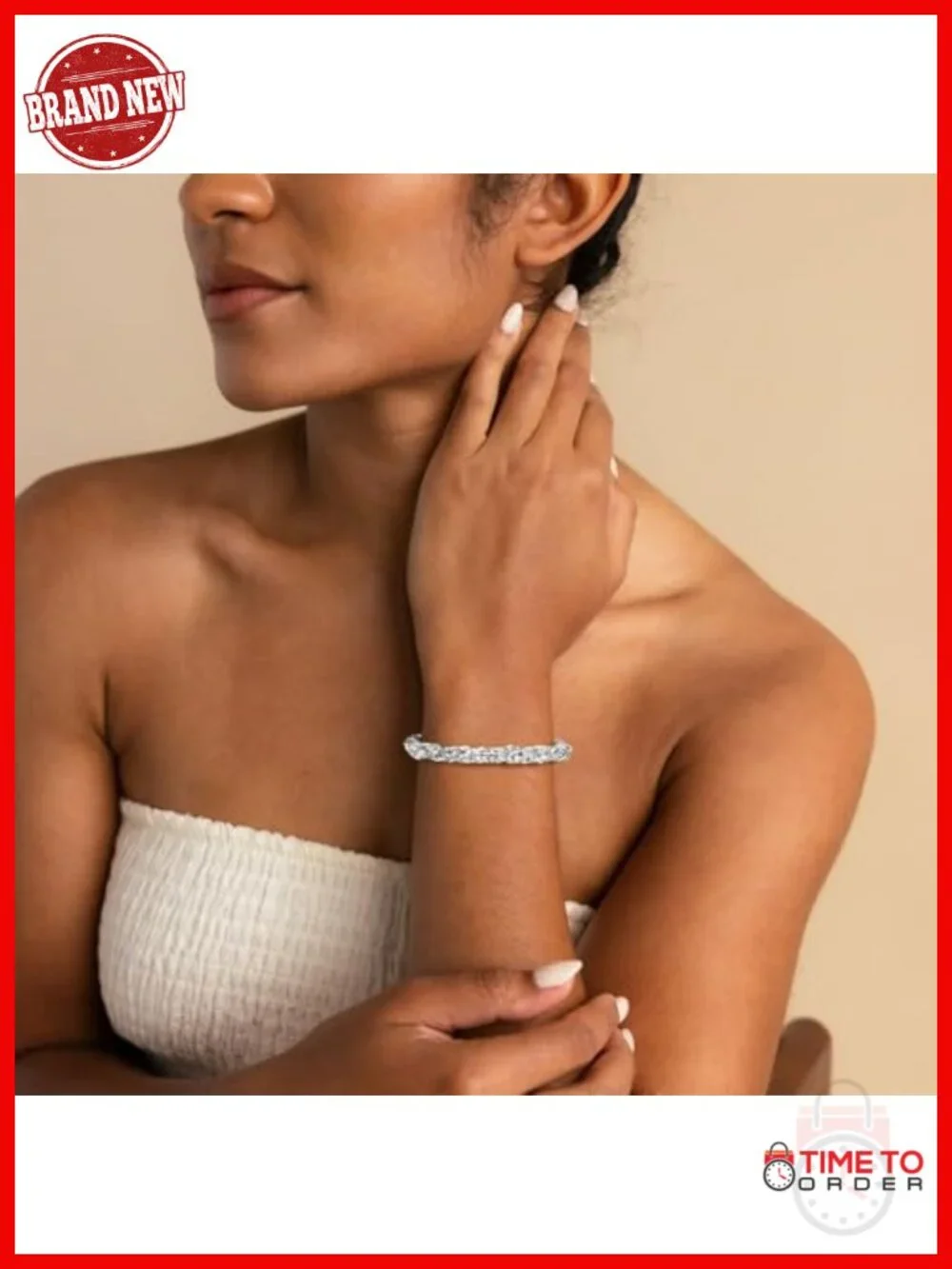 Byzantine 925 Sterling Silver Link Bracelet Women Jewelry